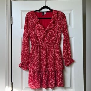 H&M Red & white floral dress